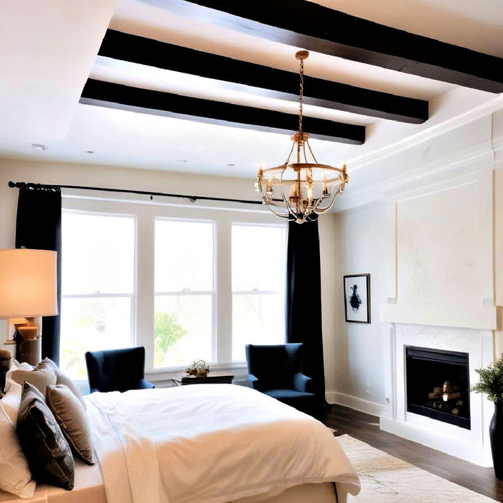 accent beams tray ceiling