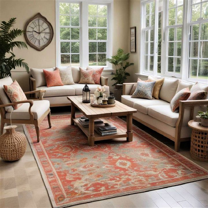 accent rugs for small sunroom