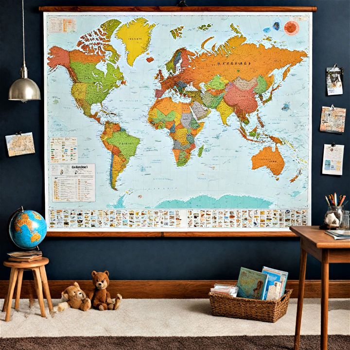 add educational posters and map