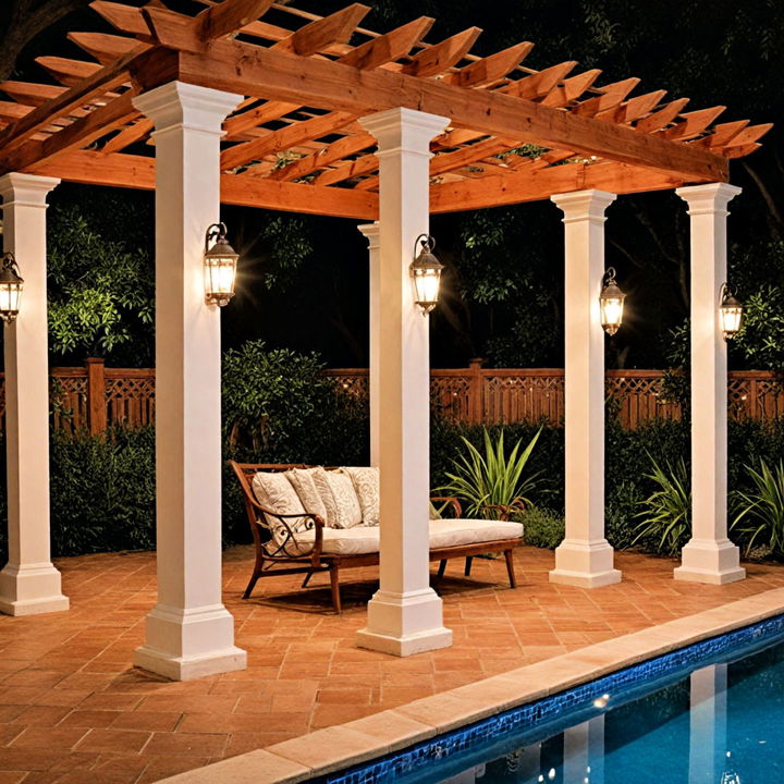 add elegance to your pergola with wall sconces