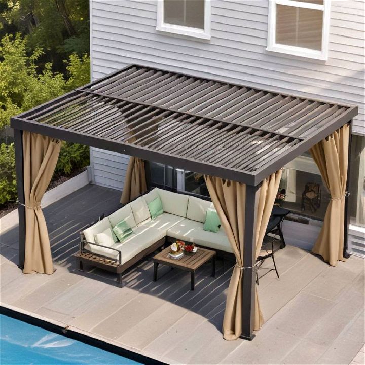 adjustable louvered roof