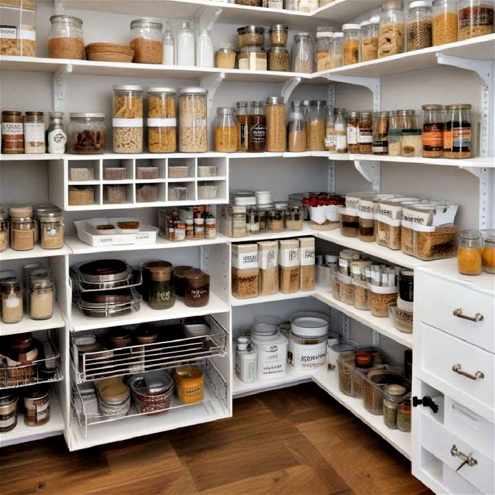 adjustable shelving for small pantry