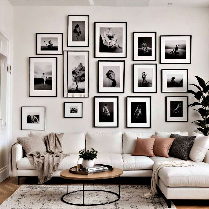 stylish minimalist gallery wall
