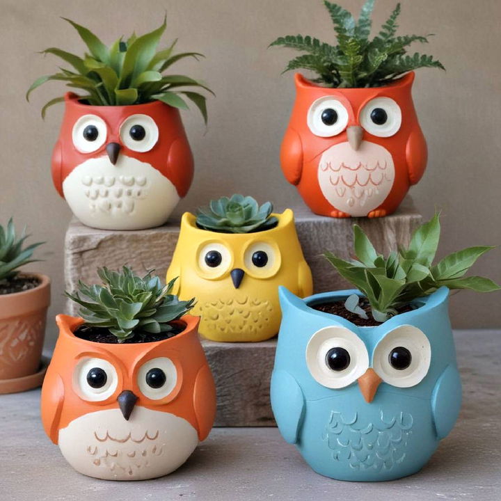 adorable animal theme pots