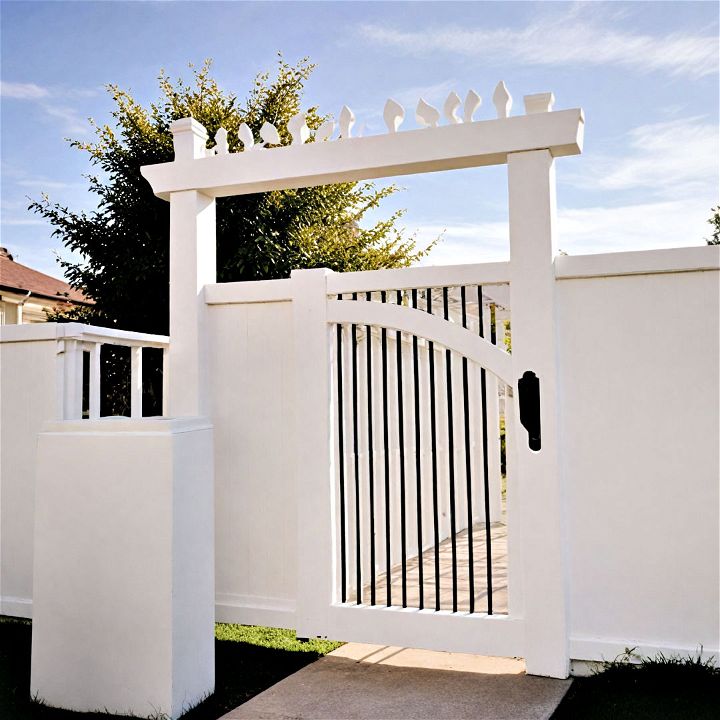 affordable pvc front gate