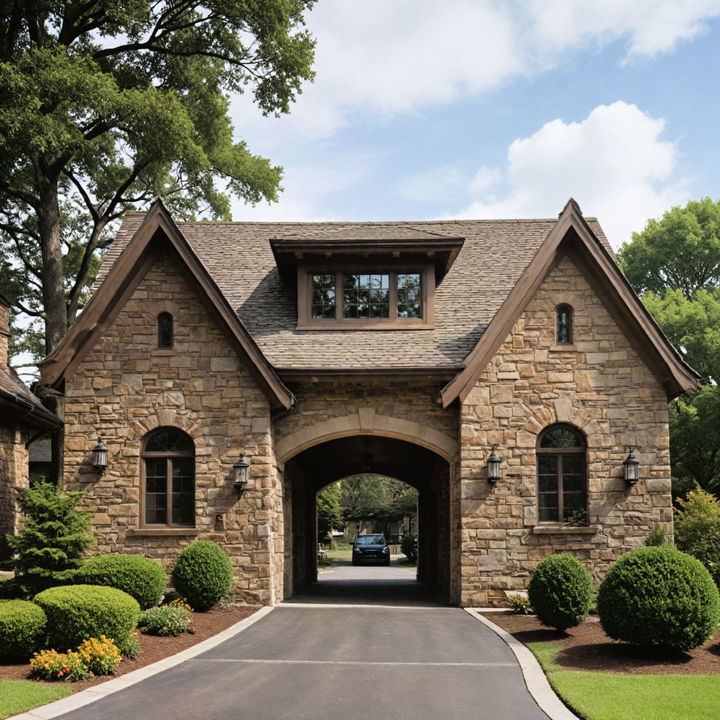 amazing detached garage with porte cochere