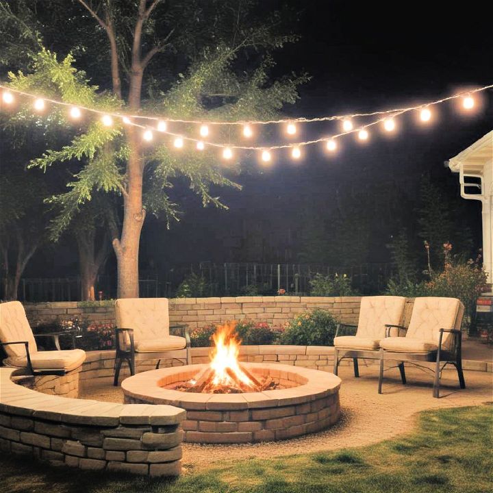 ambience lighting with fire pit