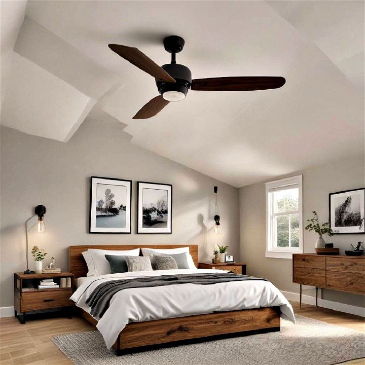 angled ceiling fan to maintain comfort