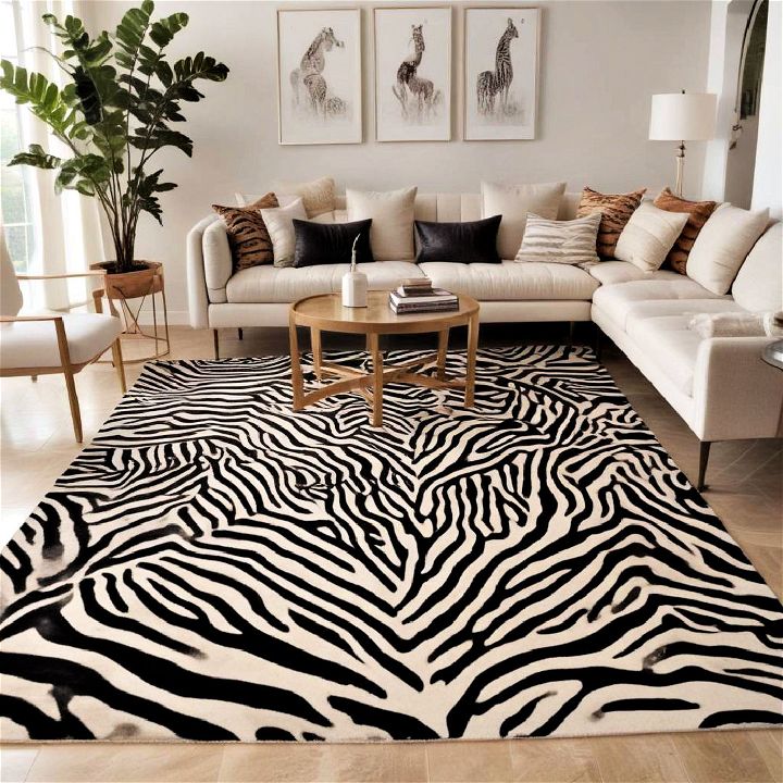 animal print rug for living room