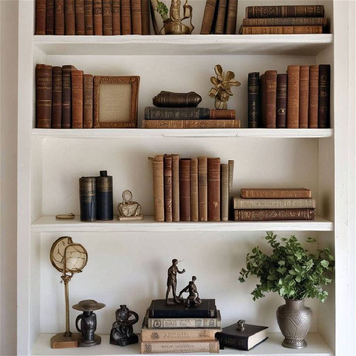 antique books shelves