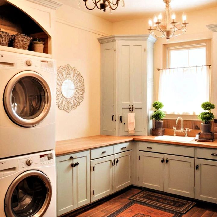 antique cabinets for laundry room
