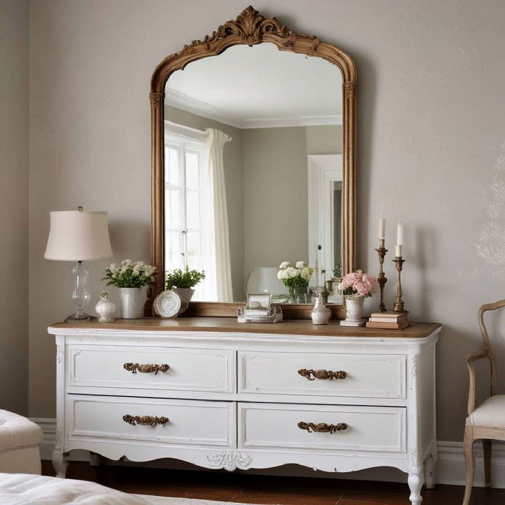 antique mirror for country bedroom