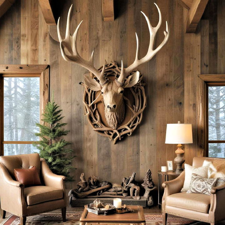 antler decor for cabin