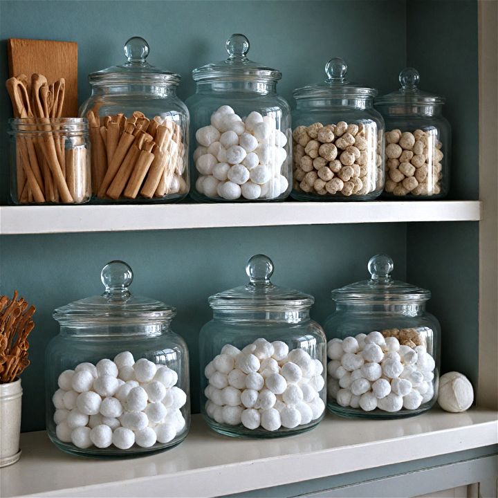 apothecary jars for small bathroom