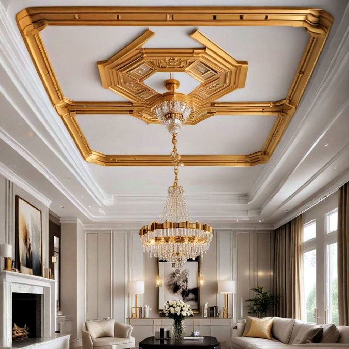 art deco details tray ceiling