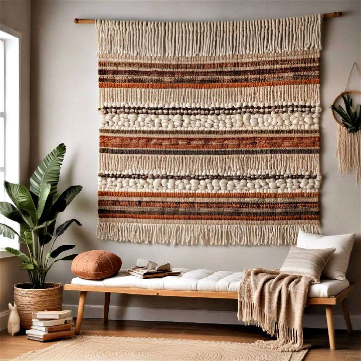 artistic handwoven wall tapestry