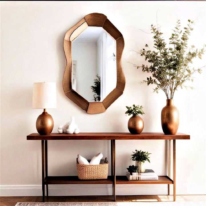 artistic statement with an asymmetrical mirror