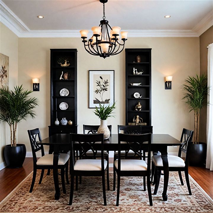 asian inspired serene dining space