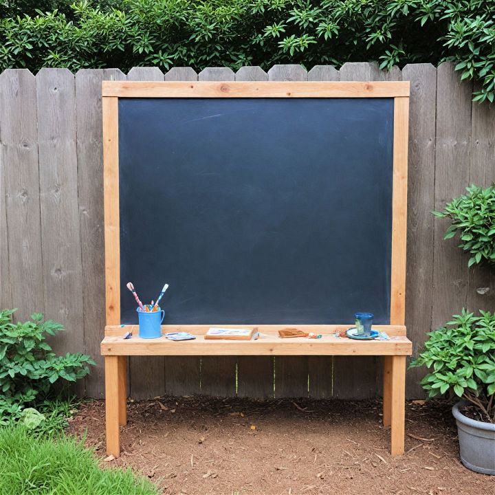 backyard chalkboard for playing games