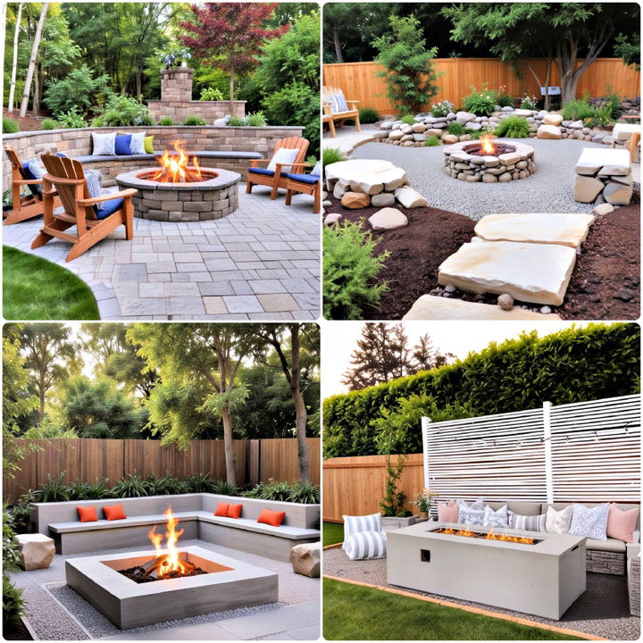 backyard fire pit landscaping ideas