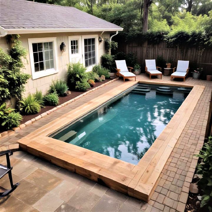 backyard lap pool on a budget