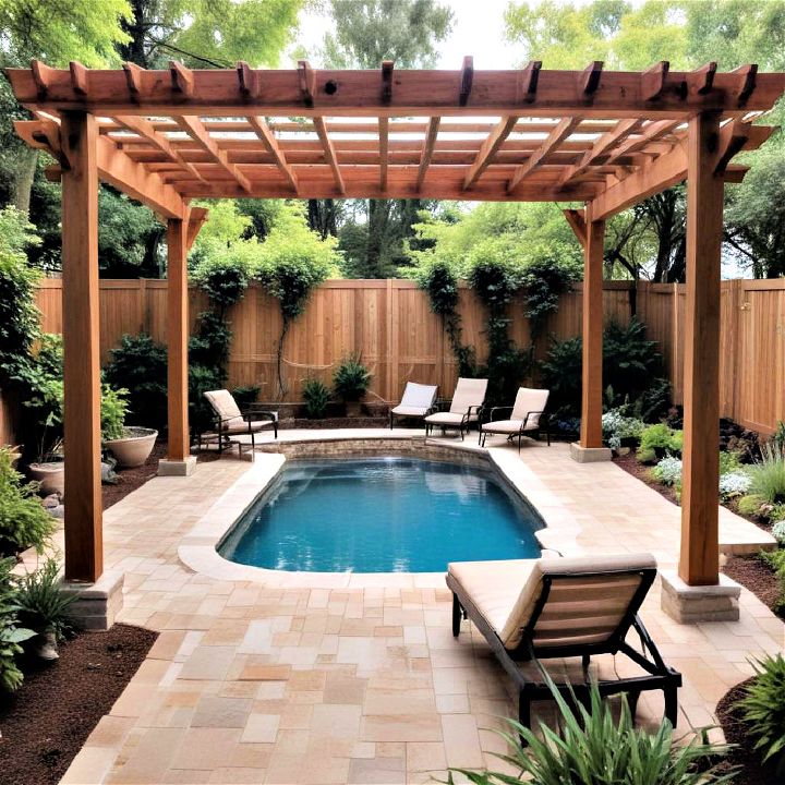 backyard pergola pool