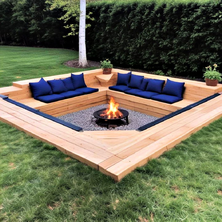 backyard sunken fire pit