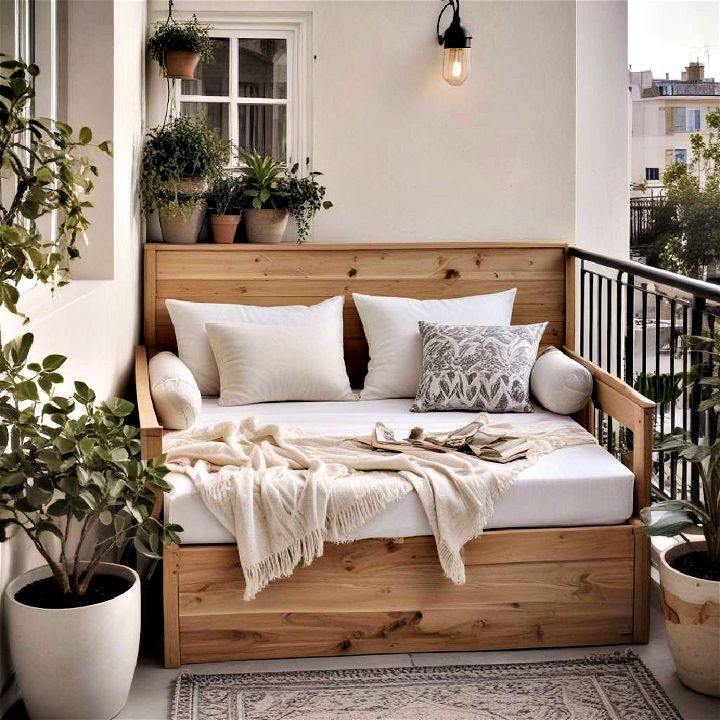 balcony daybed for reading relaxing