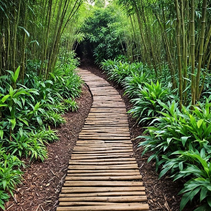 bamboo pathway to create a unique look