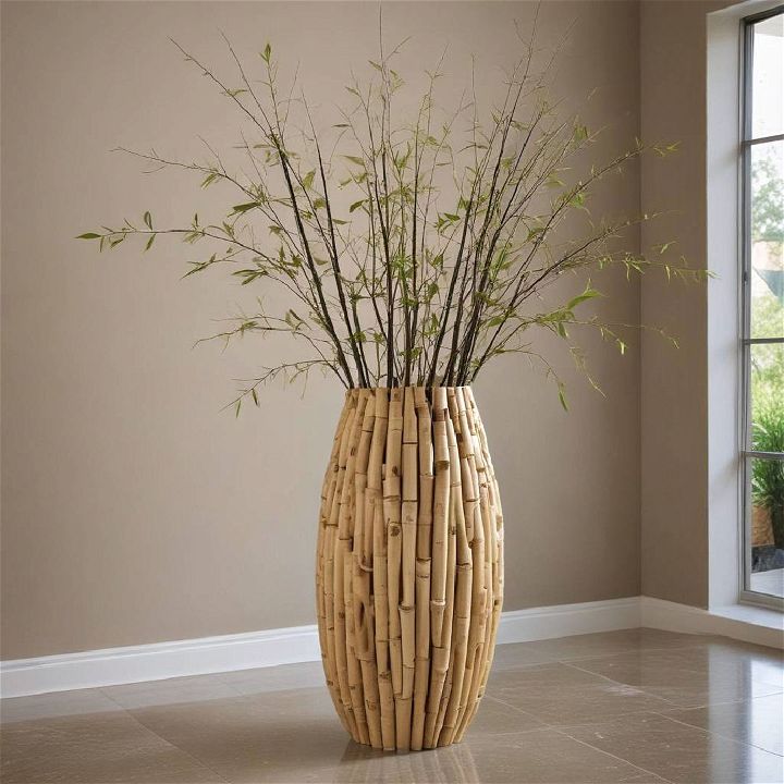 bamboo stalks vase