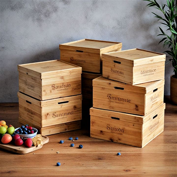 bamboo storage boxes