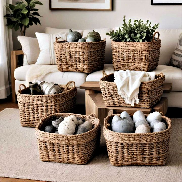 basket collection for storage