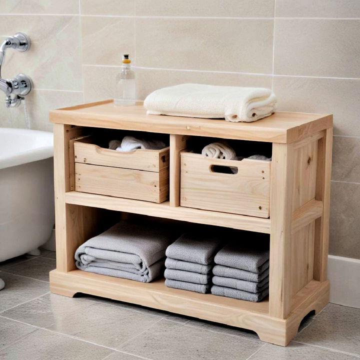 bathroom storage bench