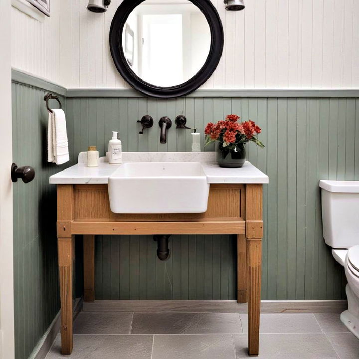 beadboard bathroom wainscoting