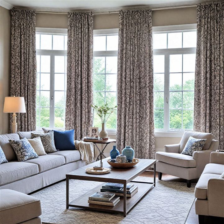 beautiful and bold living room curtains
