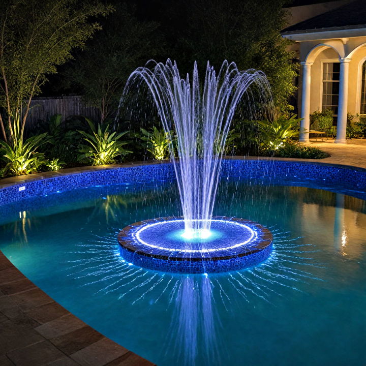 beautiful lighted fountain