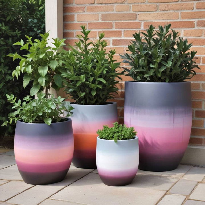 beautiful ombre pots