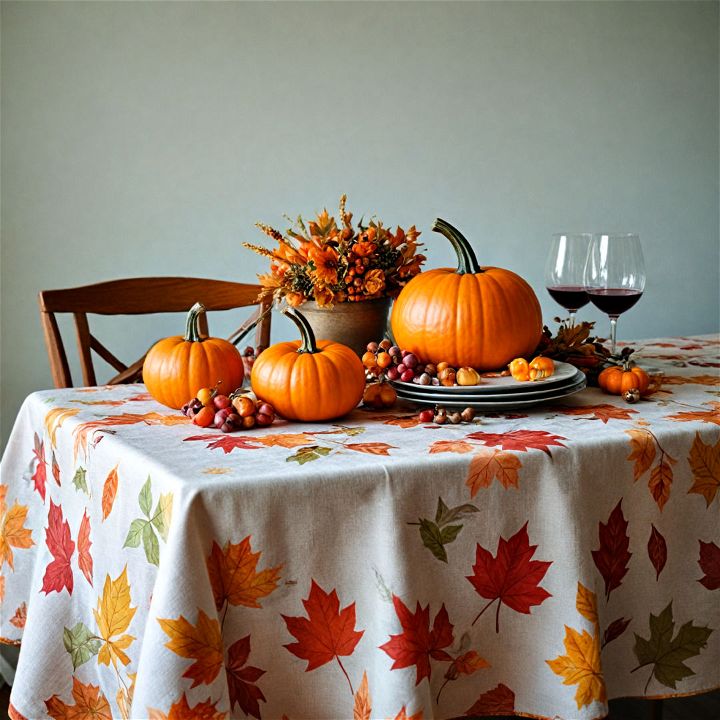 beautiful seasonal tablecloth