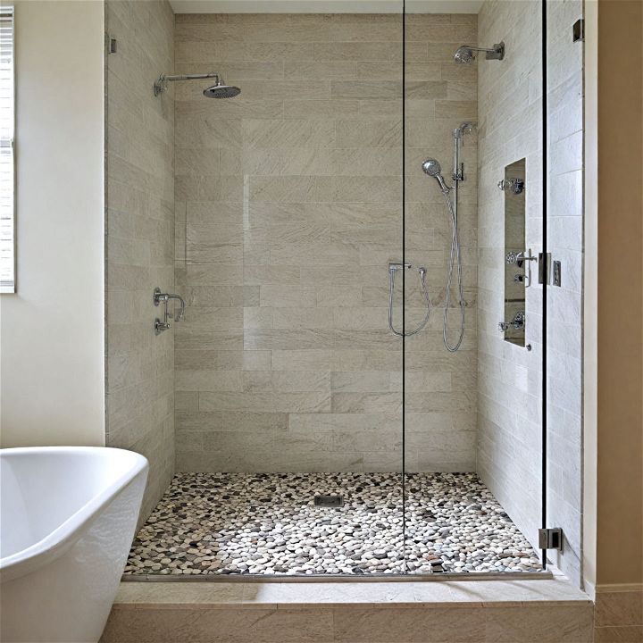 beautiful stone shower floor