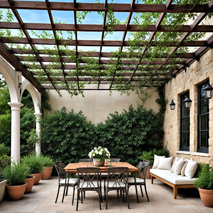 beautiful trellis patio ceiling