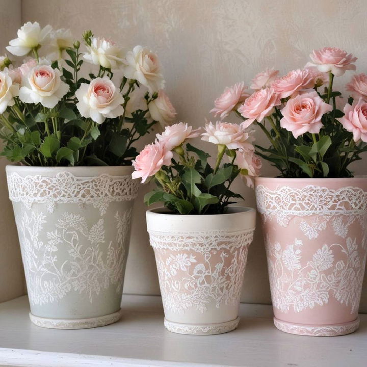 beautiful vintage lace patterns pots