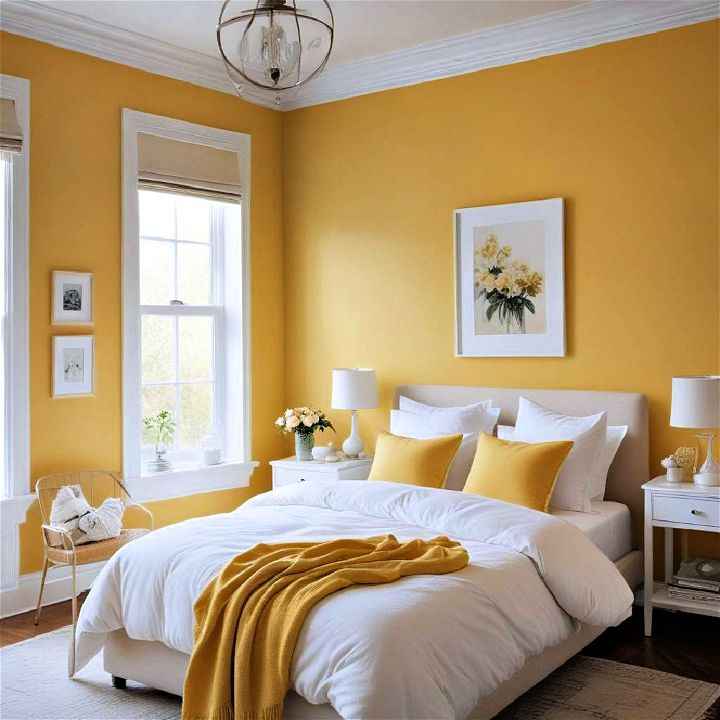 bedroom sunny walls