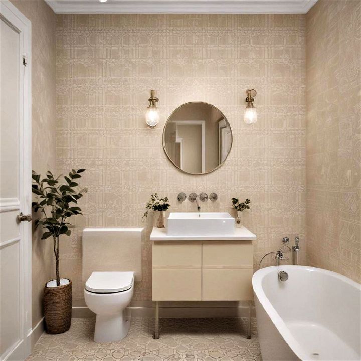 beige wallpaper with subtle pattern