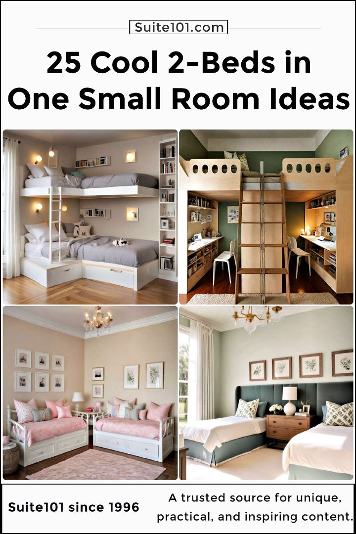best 2 beds in one small room ideas