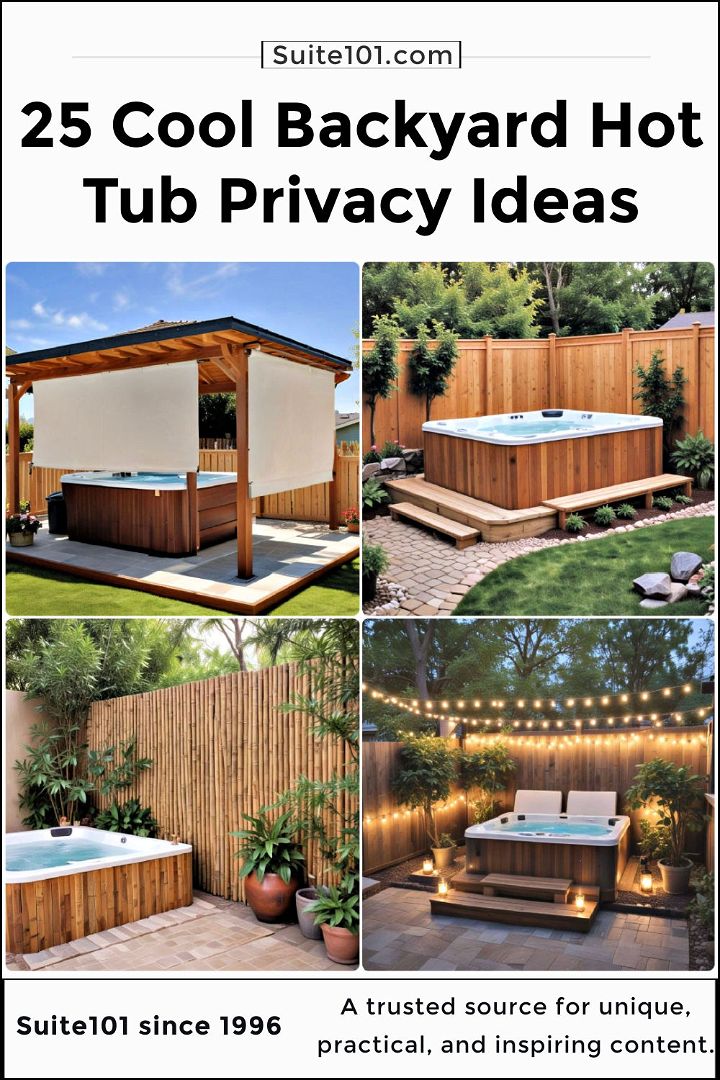 best backyard hot tub privacy ideas