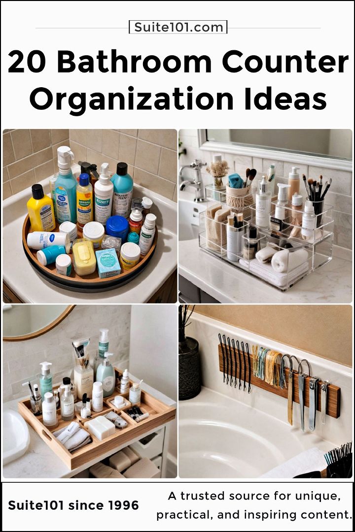 best bathroom counter organization ideas