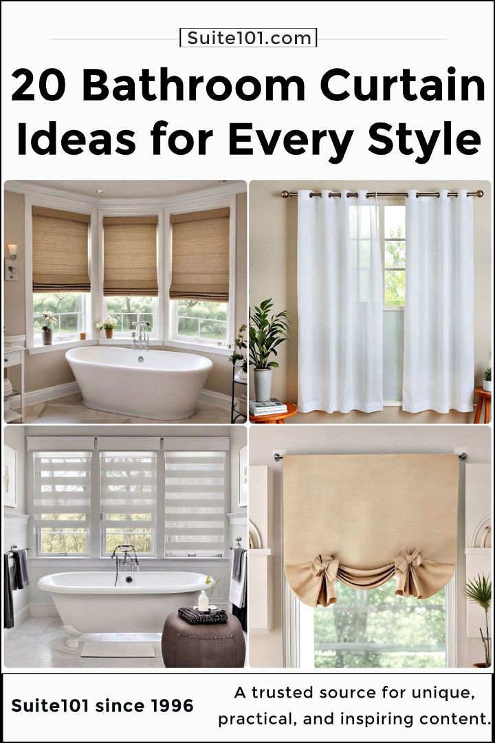 best bathroom curtain ideas