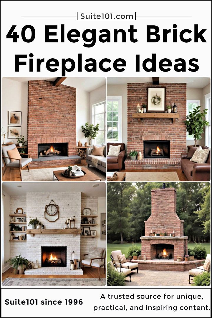 best brick fireplace ideas