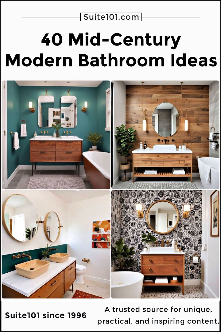 best mid century modern bathroom ideas