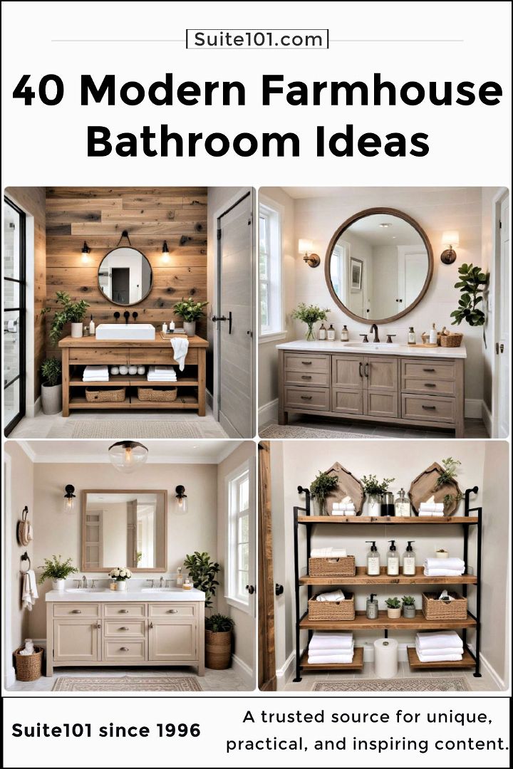 best modern farmhouse bathroom ideas